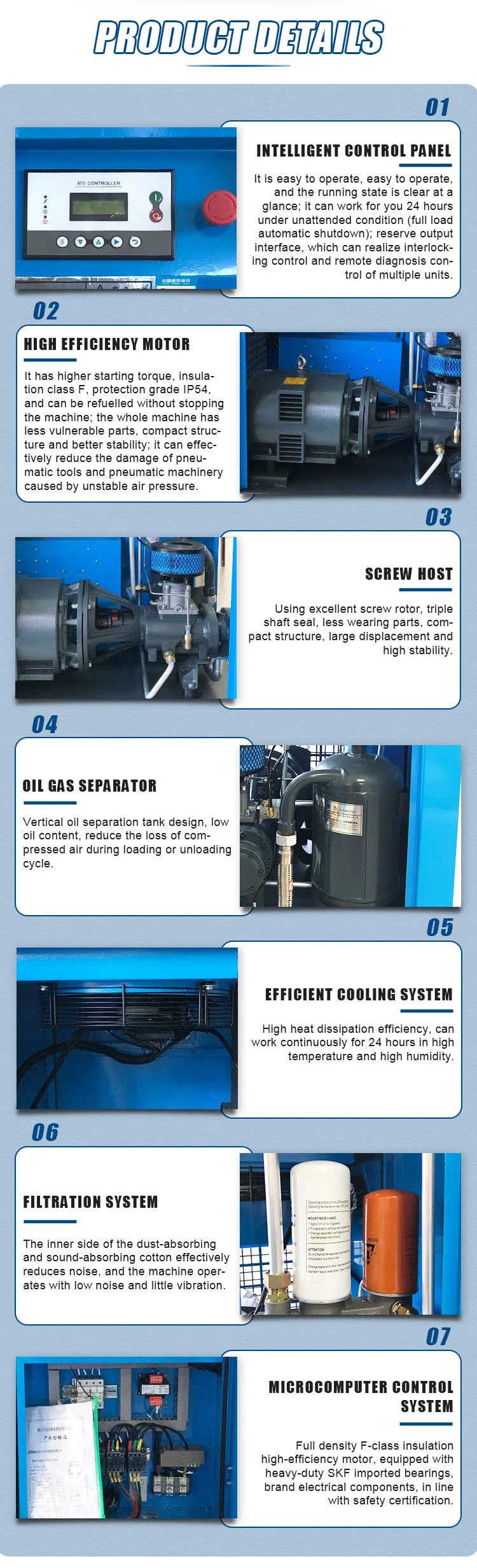 Best Price Single Screw Type Industrial Oil Injected Air Compressor Baosi Air End 7.5kw -45kw 0.8 -1.6 MPa Pm VSD Variable Speed Energy Saving Manufacturer